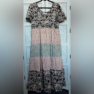 Natural Life Boho Floral Maxi Dress EUC Sz Large